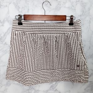 Red Camel Mini Skirt Women Size 5 White Tan Stripes Casual